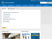 Tablet Screenshot of caryacademy.org